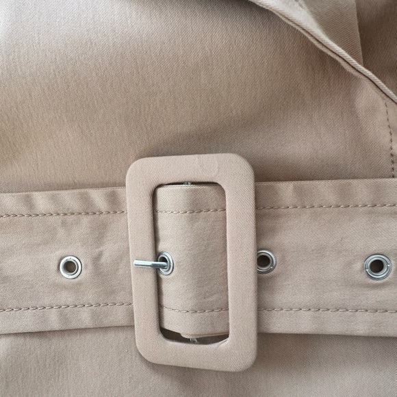 Plus Size Eloquii Puff Sleeve Double-Breasted Trench Coat - Picture 6 of 7